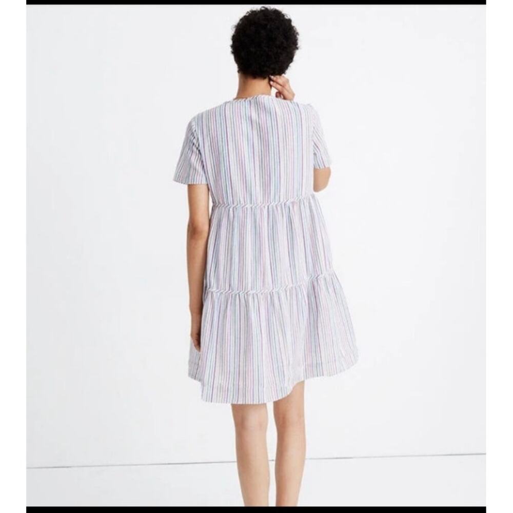 Madewell Small Crewneck button front tiered dress cottage babydoll beachy coasta - Picture 12 of 13